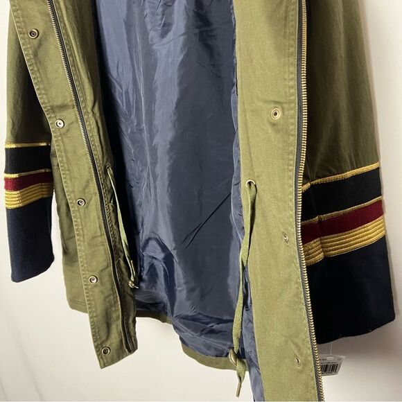 Blank NYC Women’s Military Contrast Cuff Zip Hooded Jacket - Picture 7 of 15